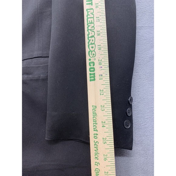 Bachrach Sports Coat Mens Size XL Black 100% Silk Three Button Notch Unvented - Picture 10 of 16